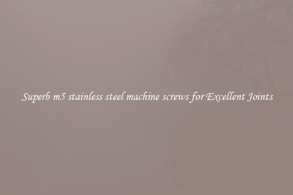 Superb m5 stainless steel machine screws for Excellent Joints