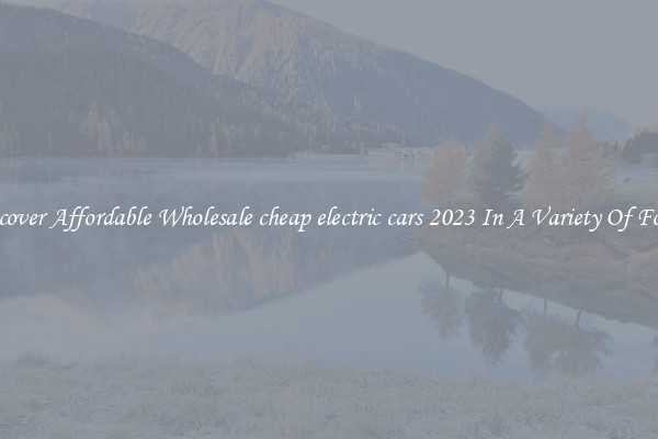 Discover Affordable Wholesale cheap electric cars 2023 In A Variety Of Forms