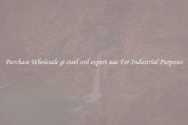 Purchase Wholesale gi steel coil export uae For Industrial Purposes