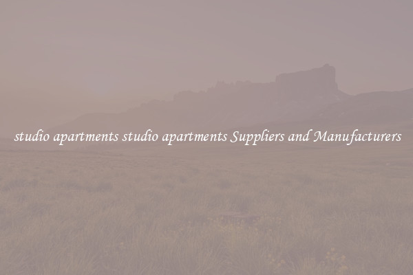 studio apartments studio apartments Suppliers and Manufacturers