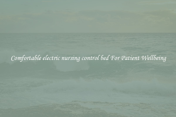 Comfortable electric nursing control bed For Patient Wellbeing
