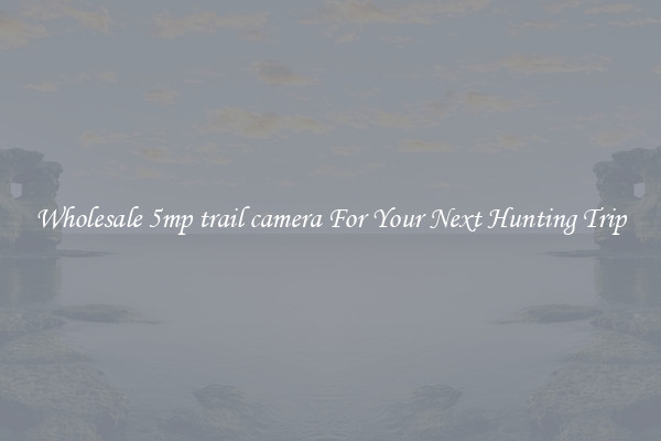Wholesale 5mp trail camera For Your Next Hunting Trip