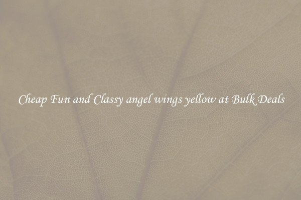 Cheap Fun and Classy angel wings yellow at Bulk Deals